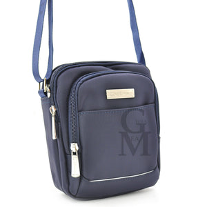 Borsa piccola uomo passeggio giornaliera sport tasche comoda elegante casual blu