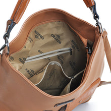 Carica l&#39;immagine nel visualizzatore di Gallery, CHARRO borsa firmata originale donna sacco hobo pelle grande cerniera zip tasche