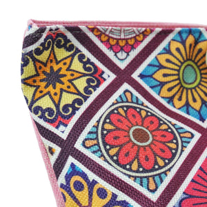 BORSA mare fantasia colorata maiolica piastrelline spiaggia DONNA manici corda