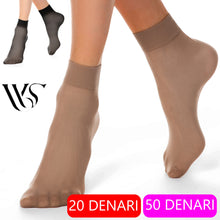 Carica l&#39;immagine nel visualizzatore di Gallery, 30 Paia calze calzini caviglia velato trasparenti Donna 20 50 denari nere carne