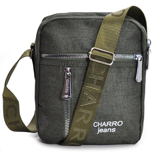 Borsello uomo firmato CHARRO 4 zip tasche tessuto borsellino nuovo piccolo sport