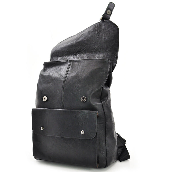 Zaino pelle nero vintage firmato Antonio Basile uomo porta pc lavoro capiente