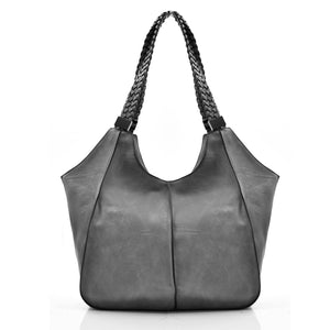 Gyoiamea hobo borsa sacco spalla donna tracolla pelle morbida zip intrecciata