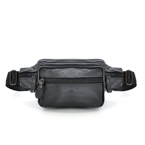 Marsupio in Vera Pelle Ultra Resistente Comodo e Pratico 8 Tasche con Zip