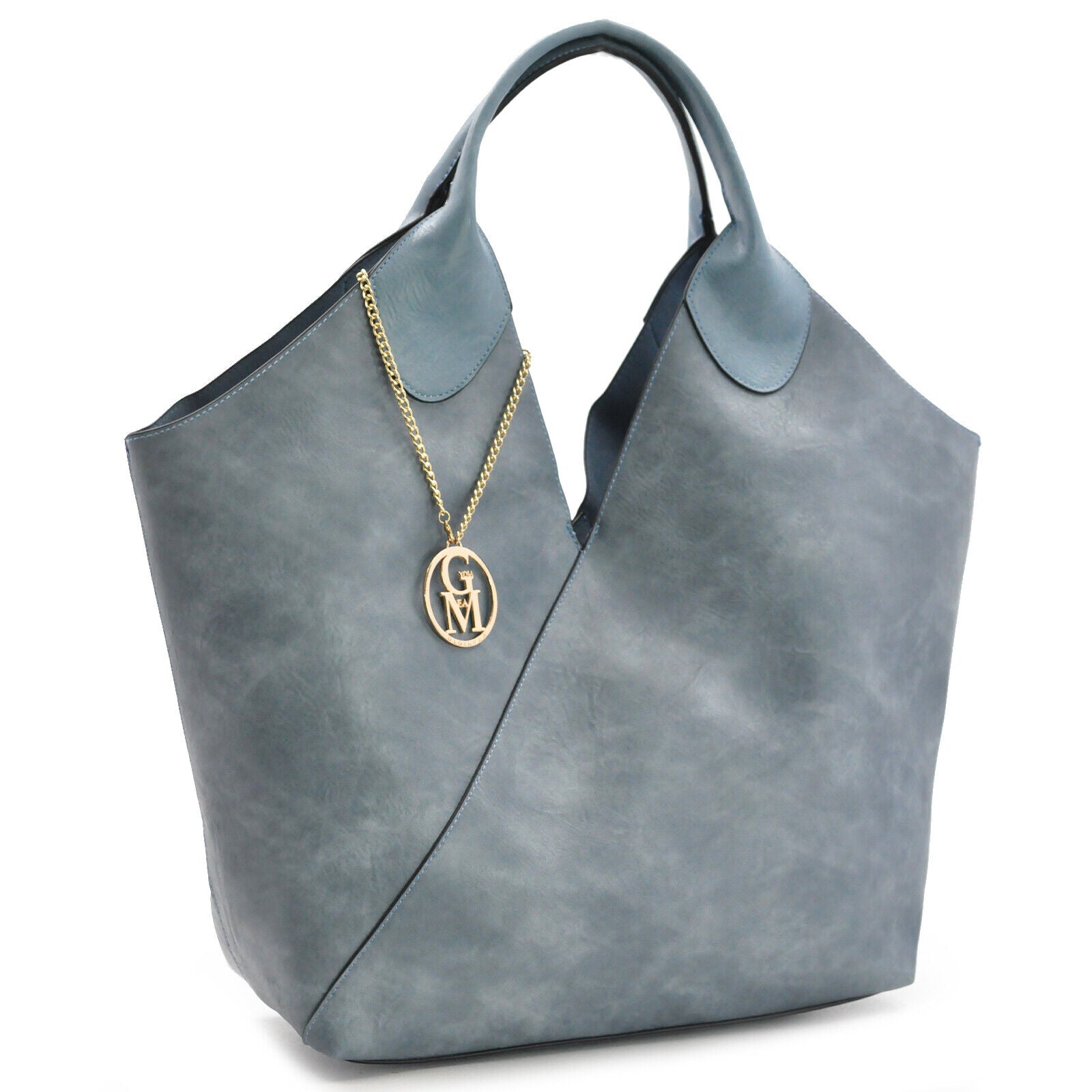 Borsa grande donna shopping capiente morbida shop shopper rosa azzurra capiente