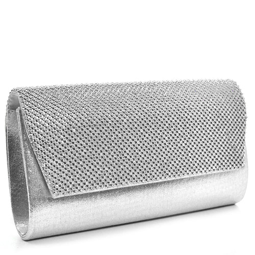 Pochette rigida eventi matrimonio Strass elegante con catena tracolla cerimonia