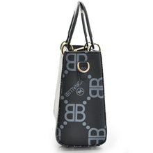 Carica l&#39;immagine nel visualizzatore di Gallery, Borsa Firmata B. Cavalli Bauletto borsetta nera Donna fantasia logo Zip Tracolla