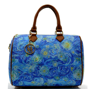 GM borsa fantasia dipinto Vincent Van Gogh Notte stellata donna bauletto klimt