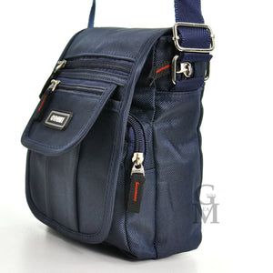 Borsello borsa piccola tasche zip uomo tracolla blu nero sport lavoro passeggio