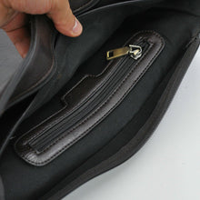 Carica l&#39;immagine nel visualizzatore di Gallery, Pack 3in1 Tracolla vintage GM uomo nero + portafoglio + cintura vera pelle italy