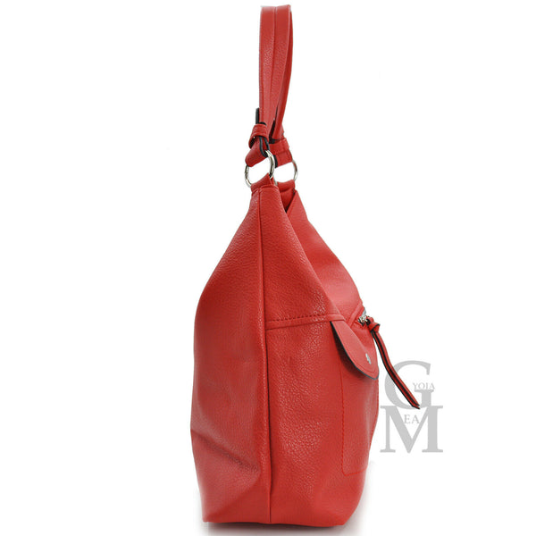 Borsa GM tasche esterne hobo pelle morbida zip donna unica tinta spalla moda