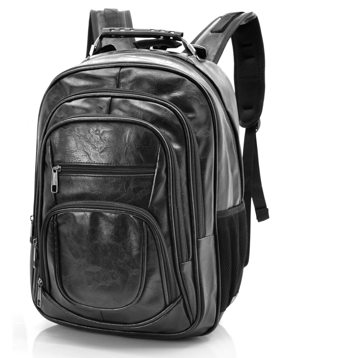 Zaino uomo pelle grande nero lavoro porta pc viaggio multitasche comod