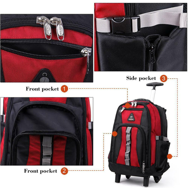 Zaino Trolley Viaggio Lavoro Borsa Valigia Bagaglio a Mano in Eco Pelle Porta PC