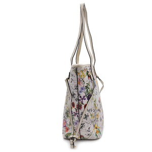 GM Borsa shopping nuova elegante casual beige passeggio fantasia fiori fiorata