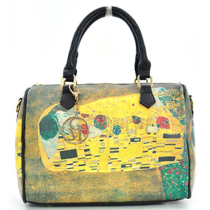 Borsa dipinto stampa opera d'arte il bacio klimt bauletto colorato idea regalo