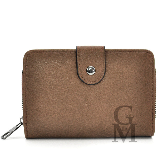 Portafoglio GM donna vintage moda pelle piccola  porta carte documenti cerniera