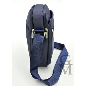 COVERI borsello uomo borsa tracolla nylon nero blu impermeabile zip capiente