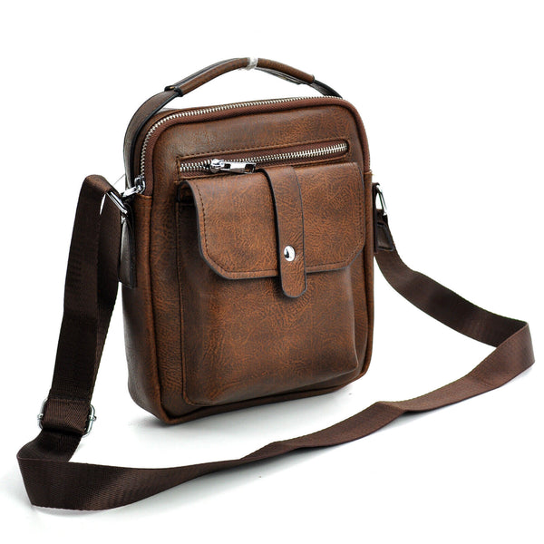 Borsello uomo moda tracolla borsa pelle lavoro vintage casual retro marrone nero
