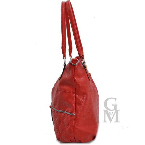 GM borsa secchio donna shopping spalla pelle morbida trapuntata casual capiente