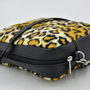 Borsa borsetta piccola tracolla pelo pelliccia moda casual fantasia leopardata