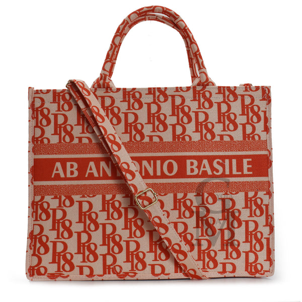 Borsa grande A. Basile tessuto fantasia scritte rigida capiente spalla tracolla