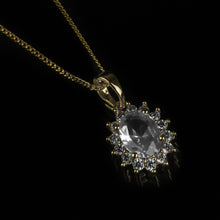 Carica l&#39;immagine nel visualizzatore di Gallery, Collana donna punto luce lusso goccia oro strass zircone cristallo elegante