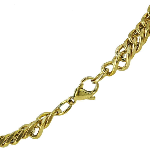 Gyoiamea Collana uomo veneziana sexy acciaio inox intreccio catena oro argento