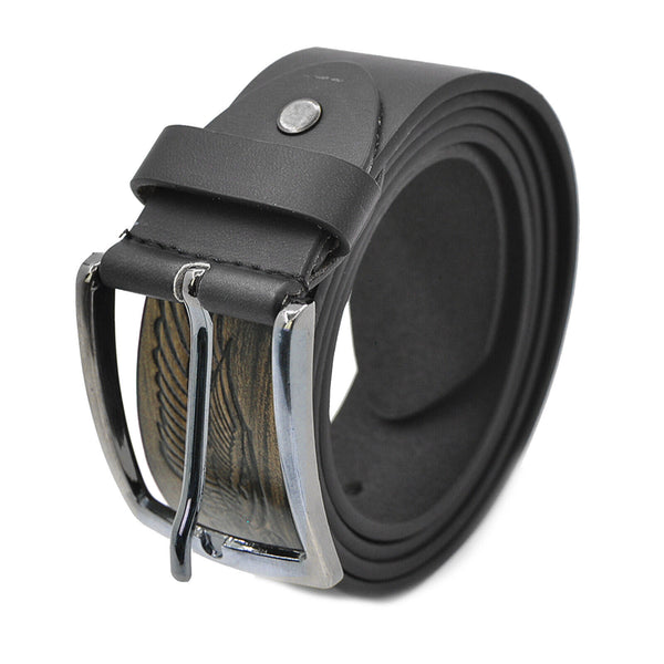 Cintura uomo elegante 3,5cm nuova pelle ali biker rock blu Cinta motociclista
