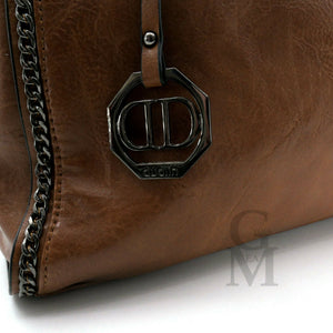 Borsa DUDLIN milano pelle morbida hobo catene cartney spalla morbida grande