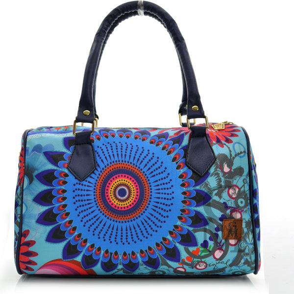 GM Bauletto nuova tracolla donna borsa borsetta fantasia colorata fiori estiva