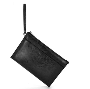 Pochette coveri uomo donna nera marrone borsello pelle da polso mano cellulare