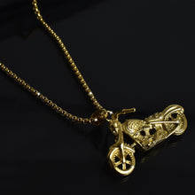 Carica l&#39;immagine nel visualizzatore di Gallery, Gyoiamea Collana uomo acciaio inossidabile moto oro motocicletta hip hop biker