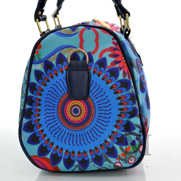 GM Bauletto nuova tracolla donna borsa borsetta fantasia colorata fiori estiva