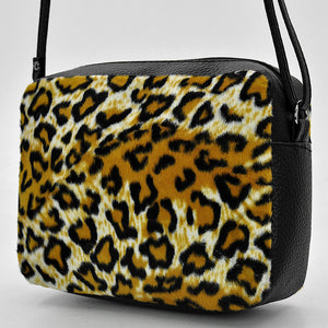 Borsa borsetta piccola tracolla pelo pelliccia moda casual fantasia leopardata