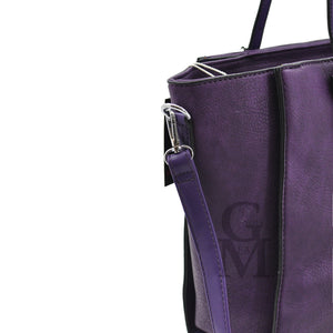 Borsa Coveri collection donna grande spalla pelle passeggio shopping viola nuova