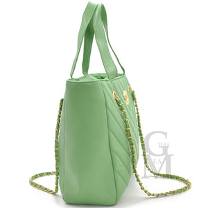 Borsa pelle trapuntata carena shopping pella zip shop capiente grande grande