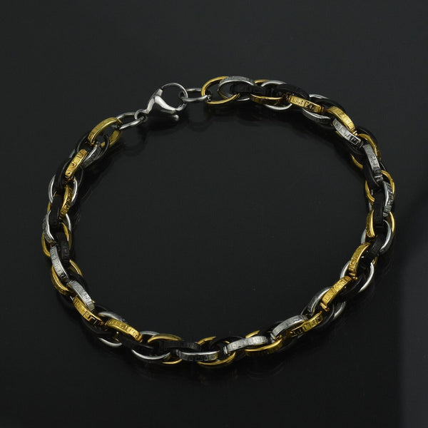 bracciale la notte ice gyoiamea linea lusso gioiello acciaio inox uomo scatola