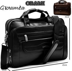 Borsa Uomo Vintage pelle Cuoio LAVORO Tracolla Messanger Uomo pc PORTADOCUMENTI