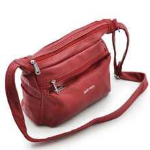 Carica l&#39;immagine nel visualizzatore di Gallery, Borsa donna originale SWEET YEARS pelle rossa tracolla capiente multi tasche new