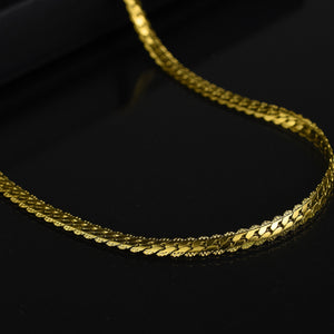 Collana pugilato donna uomo gioiello maglia oro acciaio serpente spina di pesce