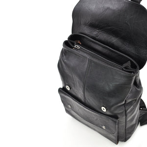 Zaino pelle nero vintage firmato Antonio Basile uomo porta pc lavoro capiente