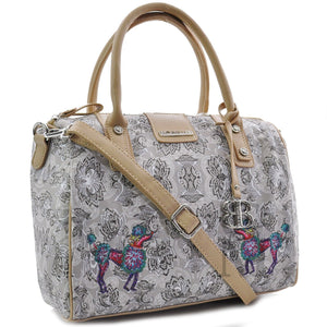 Borsa lusso firmata BB CAVALLI donna tracolla bauletto fantasia Barboncino color