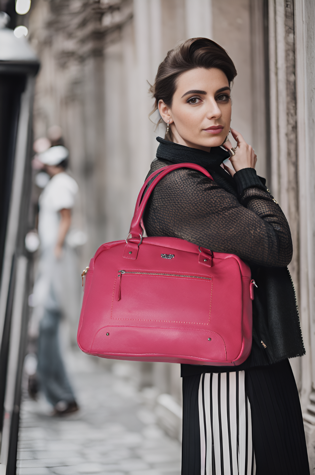 Borsa COVERI donna bauletto valigetta 24h cartella casual unica tinta capiente