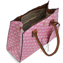 Carica l&#39;immagine nel visualizzatore di Gallery, Gyoiamea borsa moda Pack 3 pezzi rosa GM scritte cerniere donna pelle capiente