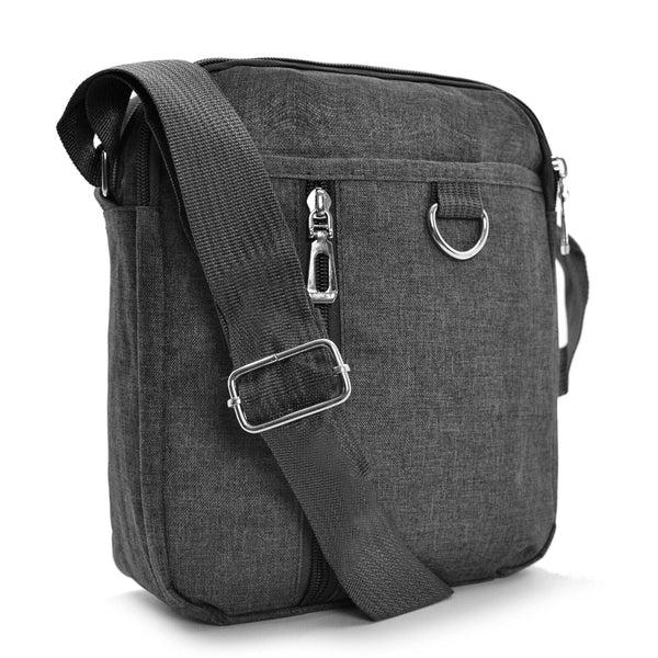 Borsello GM nylon uomo borsa tracolla tessuto nero blu lavoro sport piccolo tela