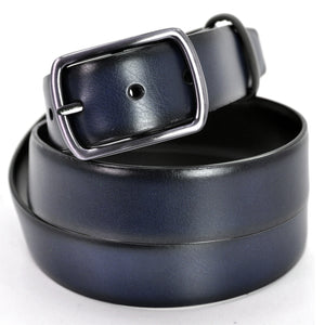 Cintura Cinta Uomo 3 cm reversibile bicolore double face nero Pelle Classica