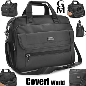 Borsa Uomo COVERI Tracolla tessuto Ventiquattrore Portadocumenti 24h nylon Nera