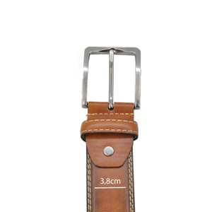 Cintura uomo elegante 3,8cm nuova vera pelle vintage Cinta cuoio Casual moda