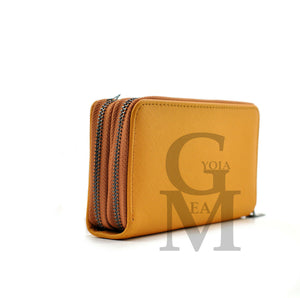 GM portafoglio donna originale tasche zip carte credito cerniere zip portamonete