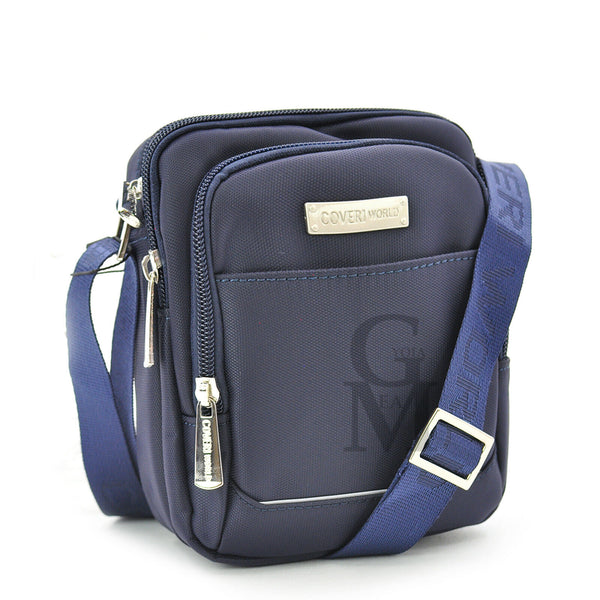 Borsa piccola uomo passeggio giornaliera sport tasche comoda elegante casual blu